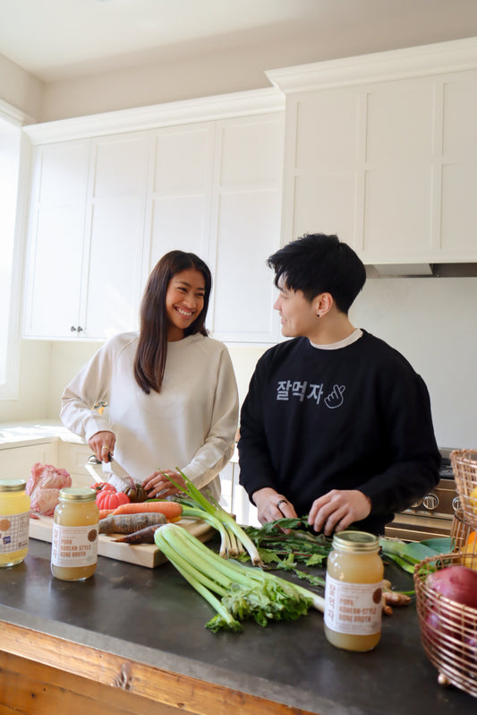 Organic Heavyweight Fleece Crew, Black (Hangul)