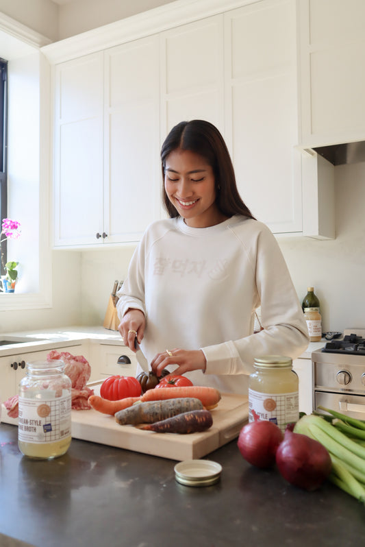 SuperSoft Fleece Crew, Off-White (Hangul)