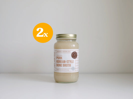 2-Pack Korean-Style Pork Bone Broth (24 oz Jars)