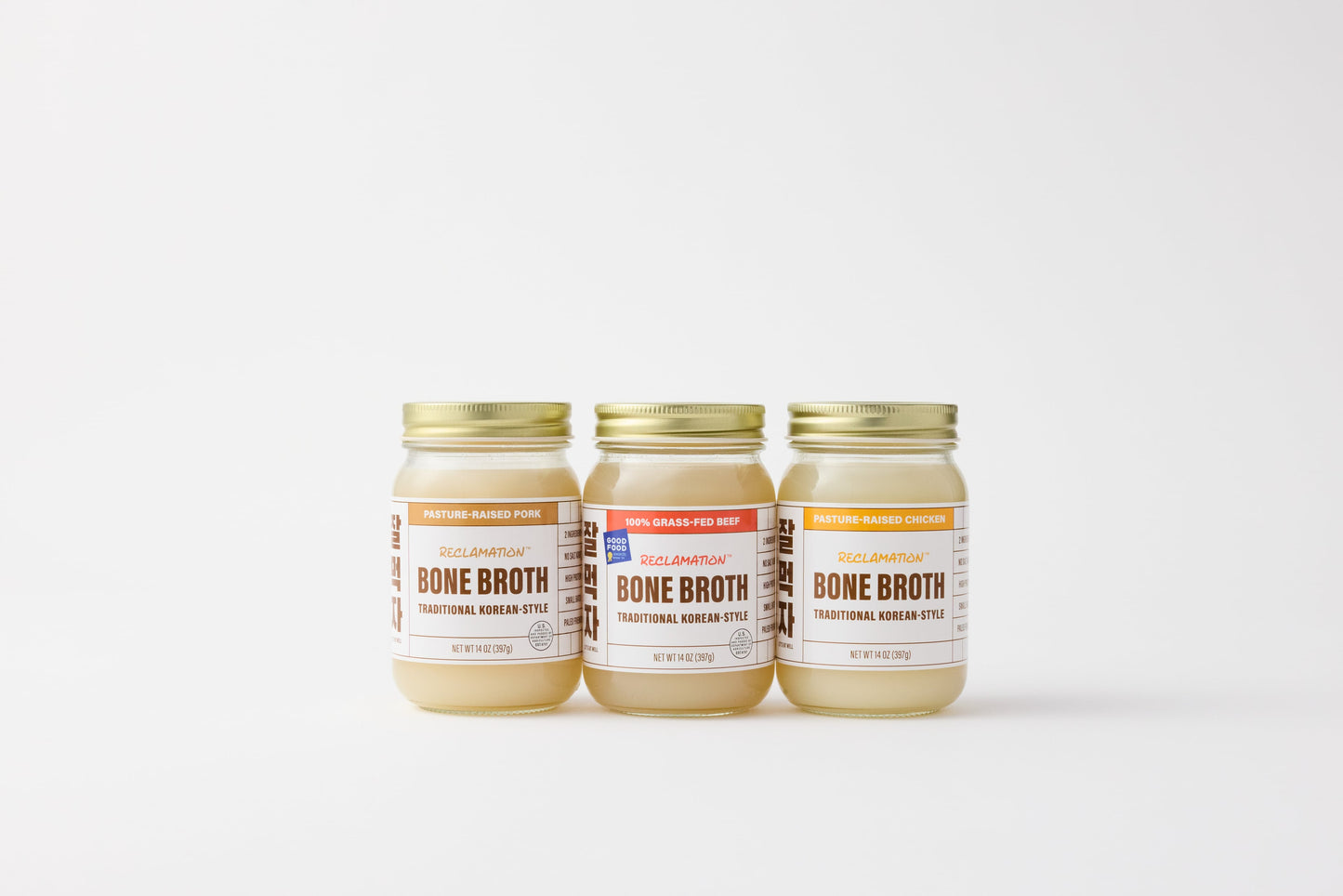 Korean-Style Bone Broth: 3-Pack Variety Bundle [Intro Pack]