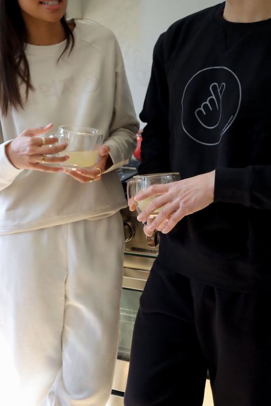 SuperSoft Fleece Crew, Off-White (Hangul)